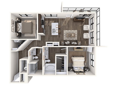 The Wall Street Lofts in Midland, Texas B3 Floor Plan